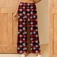 thumbnail image 2 of QATAINLAV Pajama Pants for Women Christmas Snowflake Printed Wide Leg Sleep Trousers Casual Comfy Elastic Waist Baggy Lounge Pants Multicolor XXXXL, 2 of 8