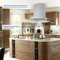 thumbnail image 3 of "Joeaonz 30"" Island Mount Range Hood, Stainless Steel, LED Bulbs, Easy-Clean Filters, 120V", 3 of 9