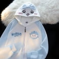 thumbnail image 6 of Cute Chiikawa Lady Hoodie Cartoon Hachiware Warm Clothes Sweet Fashion Hooded Zip-Up, 6 of 13