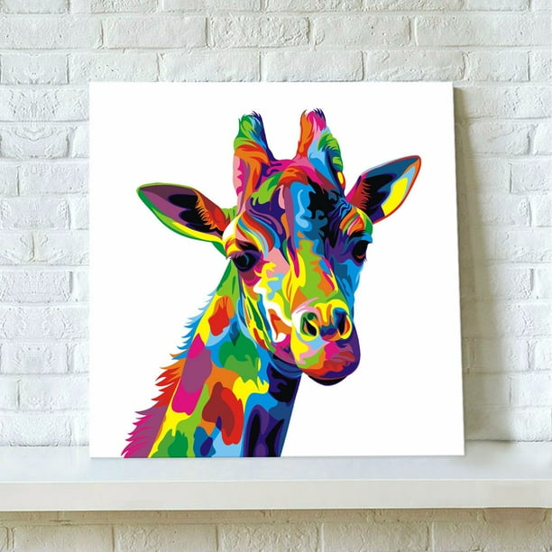 Cadre Sans Couleurs Girafe Art Toile Peinture Animal Impression Photo Mur Unframed Décor à la Maison