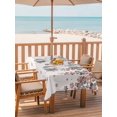 thumbnail image 2 of Outdoor Tablecloth with Umbrella Hole for Patio/Picnic/Party/Camping, Spring Floral Waterproof Table Cloth Rectangle Table Cover Washable, Red Gray Cherry Flowers Blossom Beige (60"x 84"), 2 of 8
