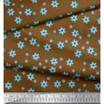 thumbnail image 2 of Soimoi Cotton Duck Fabric Leaves & Periwinkle Floral Print Fabric by The Yard 42 Inch Wide, 2 of 3