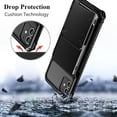 thumbnail image 5 of for iPhone 12 Mini Case Wallet Cover with Screen Protector 4-Card Credit Card Holder ID Slot Scratch Resistant Protective Hard Shell Rugged TPU Bumper  Case for iPhone 12 Mini Black, 5 of 7