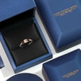 thumbnail image 5 of Gem Stone King 925 Silver and 10K Yellow Gold Peach Morganite and Red Rhodolite Garnet Engagement Ring for Women | 1.14 Cttw | Round 5MM | Gemstone October Birthstone | Size 8, 5 of 6