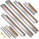 thumbnail image 1 of 6 Pieces Stainless Steel Metal Cork Ruler Non Slip Straight Edge Metal Rulers with Cork Backing for, 1 of 4