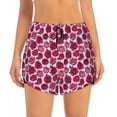 thumbnail image 2 of Yiaed Rose Flowers Print Women's Running Shorts with Liner 3 Zipper Pockets Elastic Workout Athletic Gym Yoga Shorts-XX-Large, 2 of 7