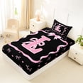 thumbnail image 4 of Erosebridal Kid Cute Ribbon Twin Sheet Sets, Initial L Letter Bedding, 3-Piece, 4 of 5