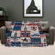 thumbnail image 4 of Independence Day Blanket Party Blanket Flannel Bed Blanket USA Flag Day Themed Sofa Throw Blanket, 4 of 6