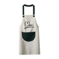 thumbnail image 2 of EUDIDV Aprons for Women With Pockets Apron Kitchen New PVC Household Sleeveless Ant-fouling Work Clothes Men And Women Fashion Cute Wateroof Overalls plus Size Pinafore Apron Pinafore Aprons for Women, 2 of 2