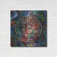 thumbnail image 3 of Luxe Metal Art 'Bitcoin Bronze Abstract' by Epic Portfolio Metal Wall Art, 36"x36", 3 of 9