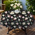 thumbnail image 4 of Pioneer Flower Floral Print Pattern Round Tablecloth 60 X 60 Inch, Wrinkle Resistant Wipeable Table Cloth for Kitchen Dining Picnic Patio Party, 4 of 6