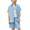 Light Blue, variant on Arshiner Boys Summer Beach Outfits 2 Piece Casual Button Down Shirt and Shorts Set Vacation Texture Sets