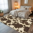 thumbnail image 5 of Cow Print 6x9 Area Rugs, Farmhouse Beige Brown Animal Prints Vintage Non-Skid Rubber Backing Large Rectangle Rugs - Living Room Bedroom Home Office, Indoor Floor Mat Carpets Washable Rug, 5 of 9