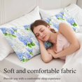 thumbnail image 5 of Summer Hydrangeas Long Body Pillow Covers, White Blue Flowers Pastoral Leaves Soft Throw Pillow Cases with Invisible Zipper, Decorative Pillowcase Pillows Protectors for Sofa Bed Couch 20"x60", 5 of 9