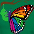 thumbnail image 3 of CafePress - Rainbow Butterfly Emerging From Chrysalis Women's - Women's Traditional Fit Dark T-Shirt, 3 of 4