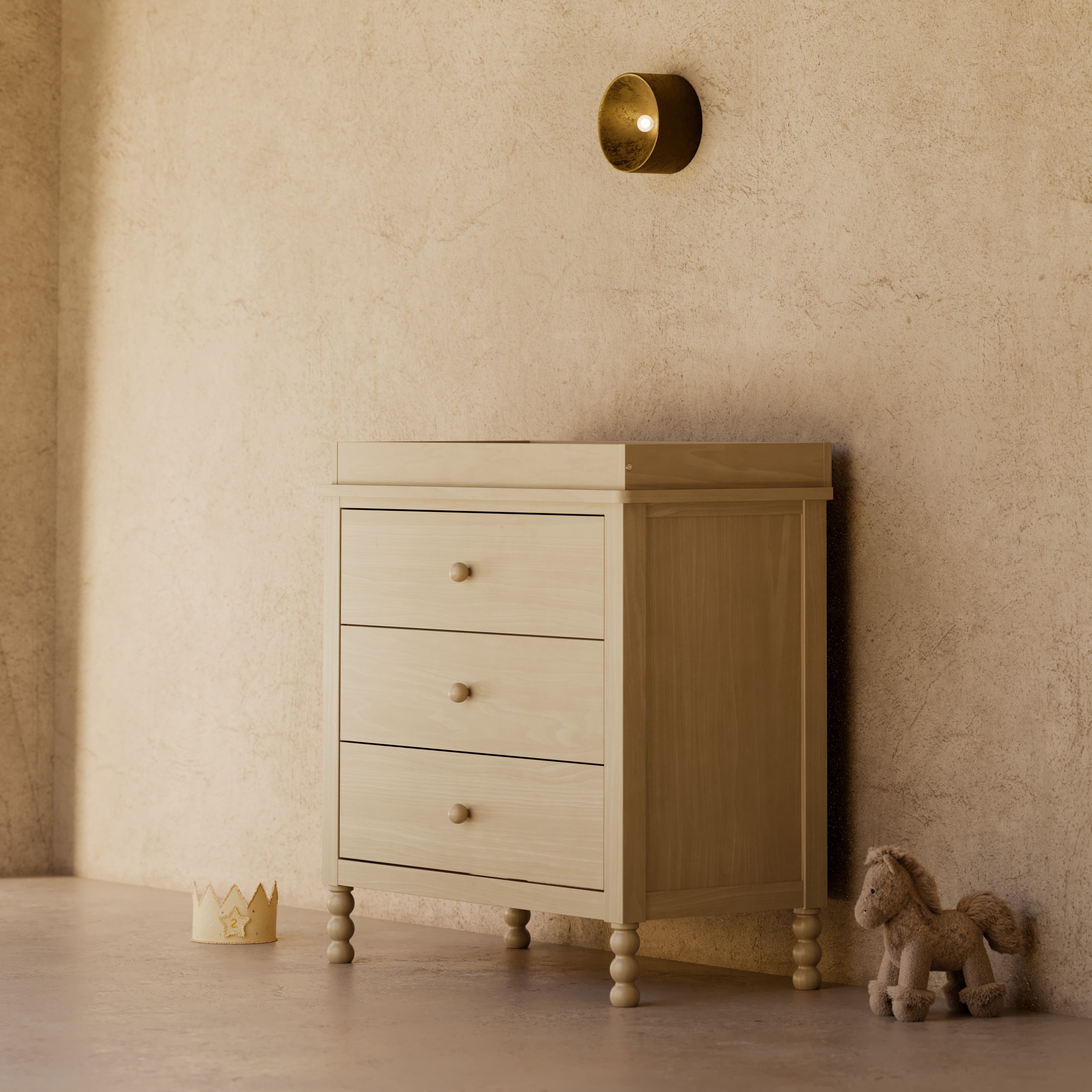 Art of Nursery by Storkcraft Rio 3 Drawer Chest with Removable Infant Changing Topper, Driftwood