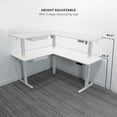 thumbnail image 6 of Mount-It! Large Electric Height Adjustable Desk for Corners, Automatic Standing Desk with Smooth Ergonomic Height Adjustment, 6 of 11