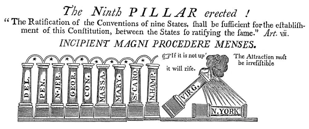 Cartoon Constitution 1788 Ncartoon From The Boston ...