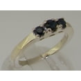 thumbnail image 2 of LBG British Made 14k White Gold ring with Natural Sapphire Womens Anniversary Ring - 33 size options - Size 11.25, 2 of 6