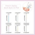 thumbnail image 3 of 1 Set 304 Stainless Steel Flat Head Pins & Ball Head Pins & Eye Pins Rainbow Color 20~30x0.6~0.7mm 21~22 Gauge 15pcs/style, 3 of 6
