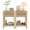 rattan oak(2pc), variant on Nightstand Set Of 2, Modern Bedside Table With Storage Drawer And Open Wood Shelf For Living Room, Bedroom And Small Spaces, Accent Night Stand With Solid Wood Legs, Easy Assembly, Oak 2pcs