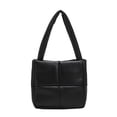thumbnail image 2 of Bolso Acolchado Btafrte a Cuadros de Algodón PU para Mujer negro, 2 of 9