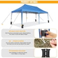 thumbnail image 3 of COBIZI Canopy Tent 10X20 Pop-up Canopy with Trolley Case and Rolled Edges,Instant Portable Tent for Outdoor Events,Great for Parties,Weddings,Camping and Beach,Blue, 3 of 10