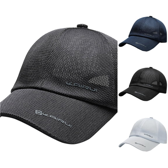 XIAOCHA Full‑Mesh Trucker Hat for Men Adjustable Hat Band Outdoor Baseball Cap,Grey