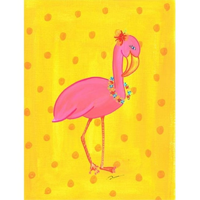 Carolines Treasures LD6109CHF Bird - Flamingo Flag Canvas House Size