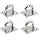 thumbnail image 5 of 4pcs M6 304 Stainless Steel Oblong Pad Eye Plate,marine Hardware Staple Hook Loop Banmo, 5 of 5