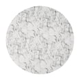 thumbnail image 1 of Mantel redondo de vinilo de PVC, resistente a las manchas, impermeable, color mármol blanco 36 a 44 pulgadas, 1 of 8