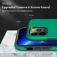 thumbnail image 5 of Shockproof Case for iPhone 14 Pro Max, [Embedded Finger Ring] Military Grade Phone Case Cover with Reinforced Metal Stand Kickstand [Support Magnetic Car Holder] for iPhone 14 6.7'', Green, 5 of 13