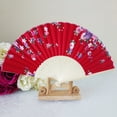 thumbnail image 4 of SPRING PARK Fan Floral Butterfly Satin Asian Chinese Dance Handheld Folding Wall Decoration, 4 of 8
