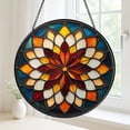 Church Panel Glass Pattern Geometric Pattern Stained Glass Style Panel, Decorative Window Hanging ...