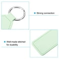 thumbnail image 4 of Uxcell Leather Keychain Blanks, 4 Pack PU Leather Key Fob with Key Rings, Green, 4 of 6