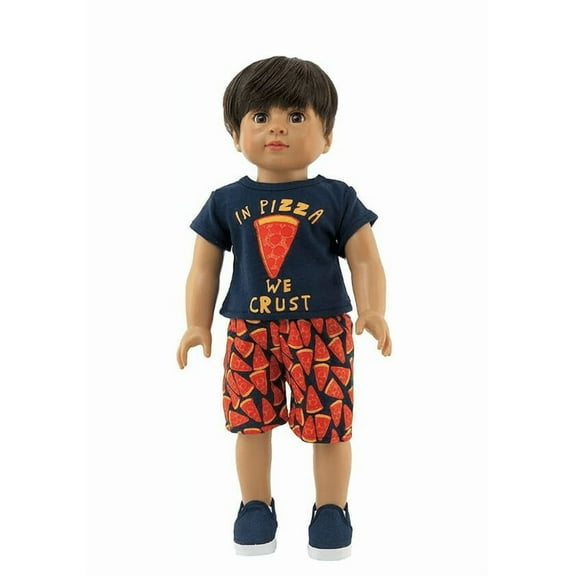 American Fashion World Pizza Outfit for 18 Inch Dolls