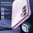 thumbnail image 6 of JETech Case for Samsung Galaxy A55 5G, Non-Yellowing Shockproof Bumper Protective Phone Cover, Anti-Scratch Hard PC Back (Purple), 6 of 6