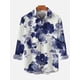 thumbnail image 3 of Camisa de hombre con estampado 3D de pintura al óleo, estampado floral colorido, camisas de manga larga, ropa de calle con botones, diseñador de moda, informal, 3 of 4