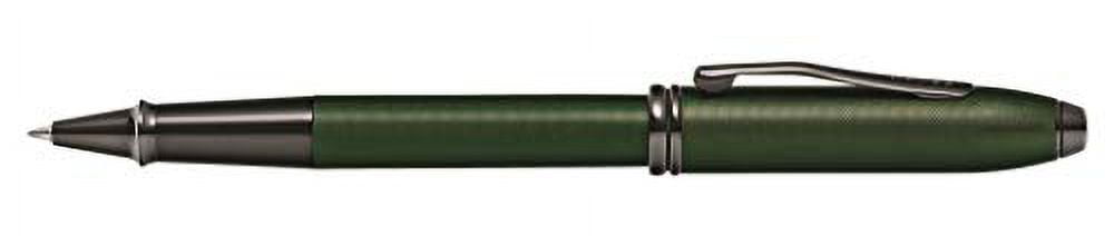 Cross Townsend Midnight Green Micro Knurled and Sandblasted Matte Black PVD w/Matte Black PVD Appointmen's Selectip Rollerball Pen
