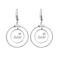 thumbnail image 1 of No.1 padre padre Festival quote Los pendientes cuelgan del aro de la joyería del círculo de la gota Unbranded M, 1 of 3