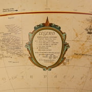 Franklin 12 Antique Globe with Accurate World Map - Educational Use & Home Decor