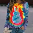 thumbnail image 2 of Fashion Women Easter Printed Round Neck Long Sleeve T-Shirt Printing Sweatshirt Blouse Tops, 2 of 5