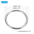 thumbnail image 2 of Uxcell Metal Rings Stainless Steel Rings Marine Grade Multi-Purpose O Ring Welded Round Ring 6 5x50mm, 2 of 5