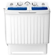 Costway Portable Mini Compact Twin Tub Washing Machine Washer Spin Dryer 17.6lb