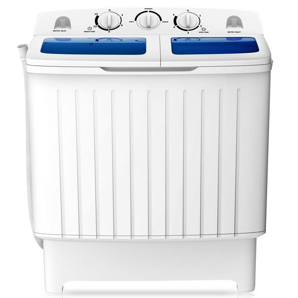 Costway Portable Mini Compact Twin Tub Washing Machine Washer Spin Dryer 20lb