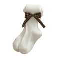 thumbnail image 5 of Baby Toddler Girls Tights Cute Bowknot Knit Cotton Leggings Stockings Cotton Winter Elastic Warm Pantyhose White xl, 5 of 5