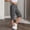 *Gray, variant on Women's Elastic Back Waist Knee Length Cargo Shorts,Casual Button Flap Pants with Pockets Navy,Womens Plus S