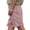 Pink, variant on Bermuda Shorts for Women Knee Length Summer Casual Cotton Linen Hollow out Elastic Waist Straight Leg Shorts with Pockets