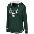 thumbnail image 2 of Women's Colosseum Green Michigan State Spartans Tunic Pullover Hoodie, 2 of 3