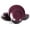 Plum, variant on Stoneware Two-Tone Colors Life 16pc Dinner Set,Outside Shiny Black + Inside Matte Glaze Rose